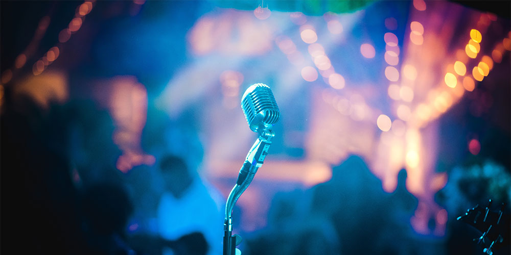 Microfono sul palco